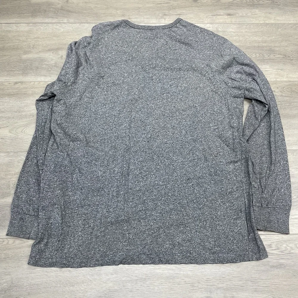 Polo Ralph Lauren Grey L/S T Shirt Men Sz XL Football FAIR STAIN